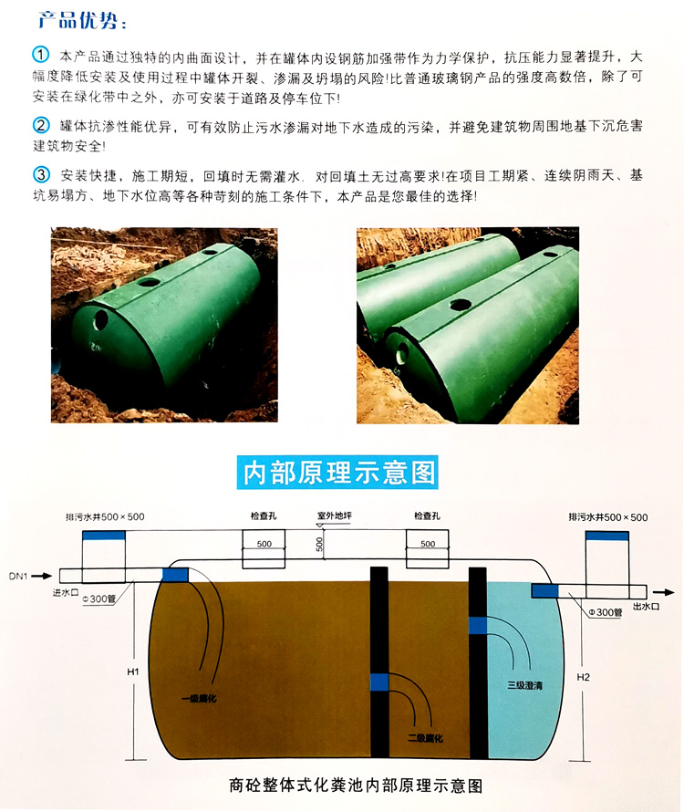 织金玻璃钢化粪池